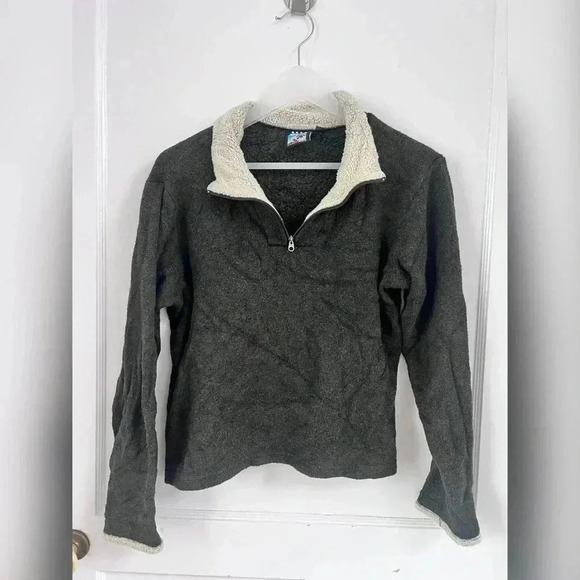 Kuhl Alf Womens Sherpa Alfpaca Fleece 1/4 Zip Pullover Green Ski Hike Size M - Picture 3 of 4